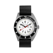 Marathon Swiss 41mm Arctic Steel Navigator with Tritium Tubes on Ballistic Strap #WW194013SS-0501
