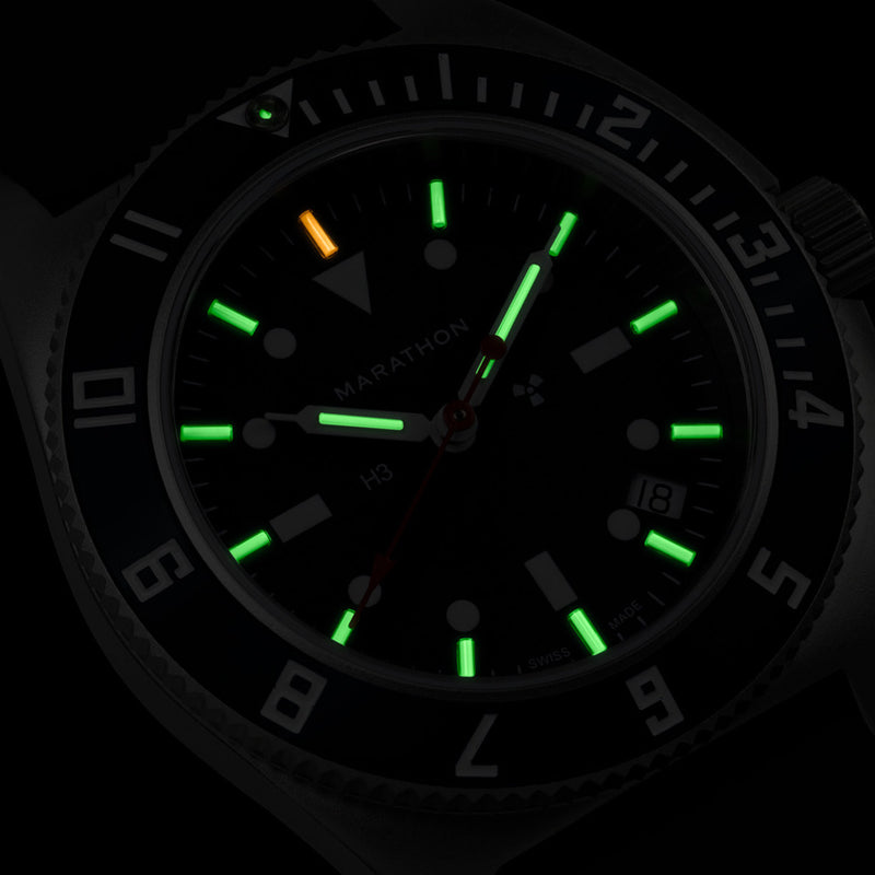 Marathon Swiss Steel Navigator Blue Yonder with Tritium Tubes #WW194013SS-1301