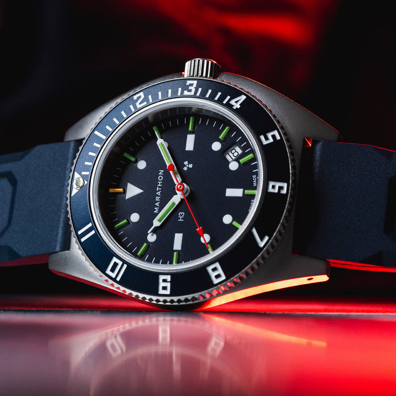 Marathon Swiss Steel Navigator Blue Yonder with Tritium Tubes #WW194013SS-1301