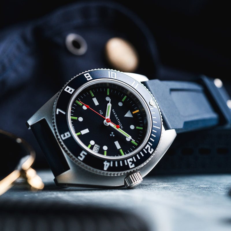 Marathon Swiss Steel Navigator Blue Yonder with Tritium Tubes #WW194013SS-1301