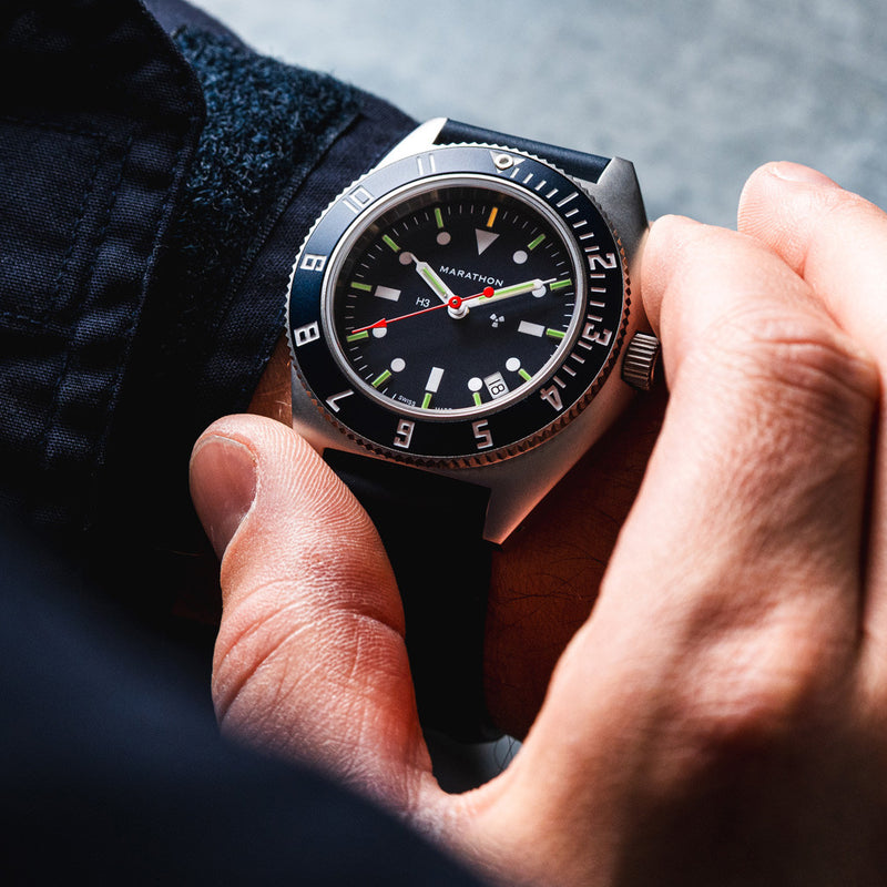 Marathon Swiss Steel Navigator Blue Yonder with Tritium Tubes #WW194013SS-1301