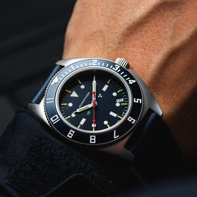 Marathon Swiss Steel Navigator Blue Yonder with Tritium Tubes #WW194013SS-1301