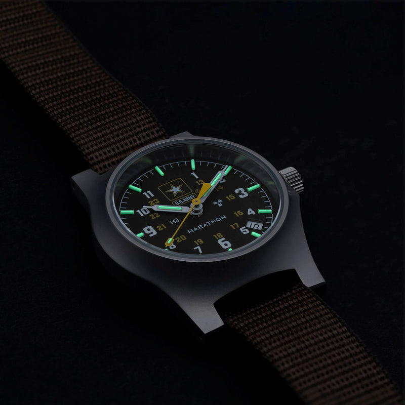 Marathon US Army General Purpose Quartz Watch in Sage Green #WW194015SS-US-Army Lume