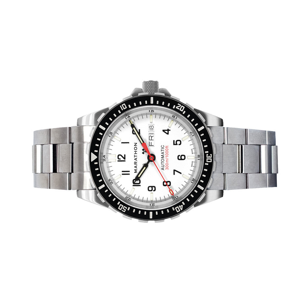 Marathon Jumbo Day-Date SAR Automatic Dive Watch with White Dial
