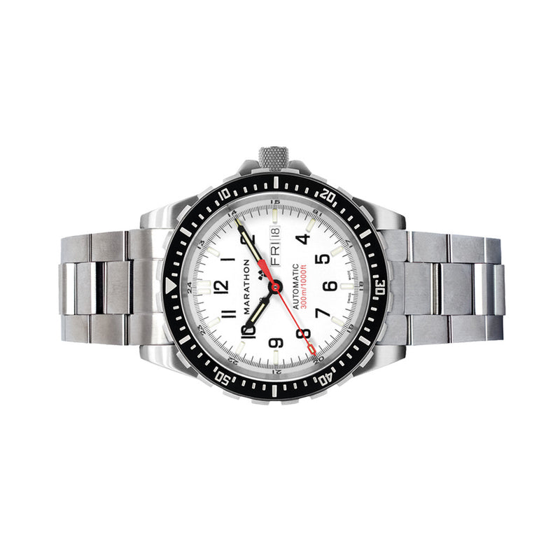 Marathon Jumbo Day-Date SAR Automatic Dive Watch with White Dial #WW194021-0509 side