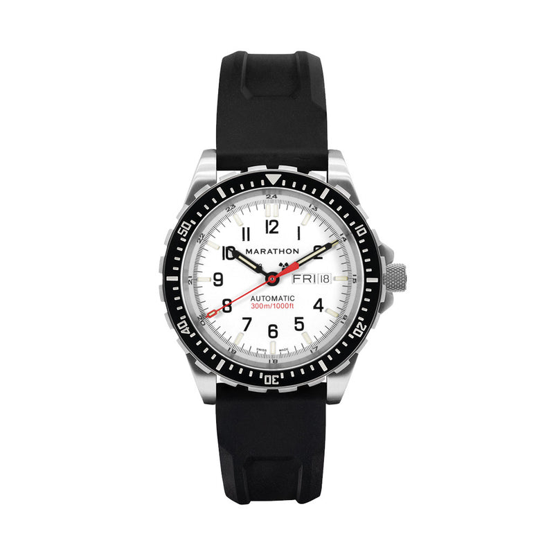 Marathon Jumbo Day-Date SAR Automatic Dive Watch with White Dial #WW194021-0530