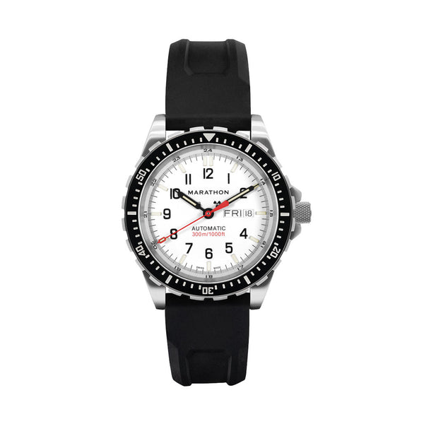 Marathon Jumbo Day-Date SAR Automatic Dive Watch with White Dial #WW194021-0530