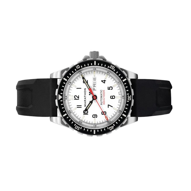 Marathon Jumbo Day-Date SAR Automatic Dive Watch with White Dial #WW194021-0530 side