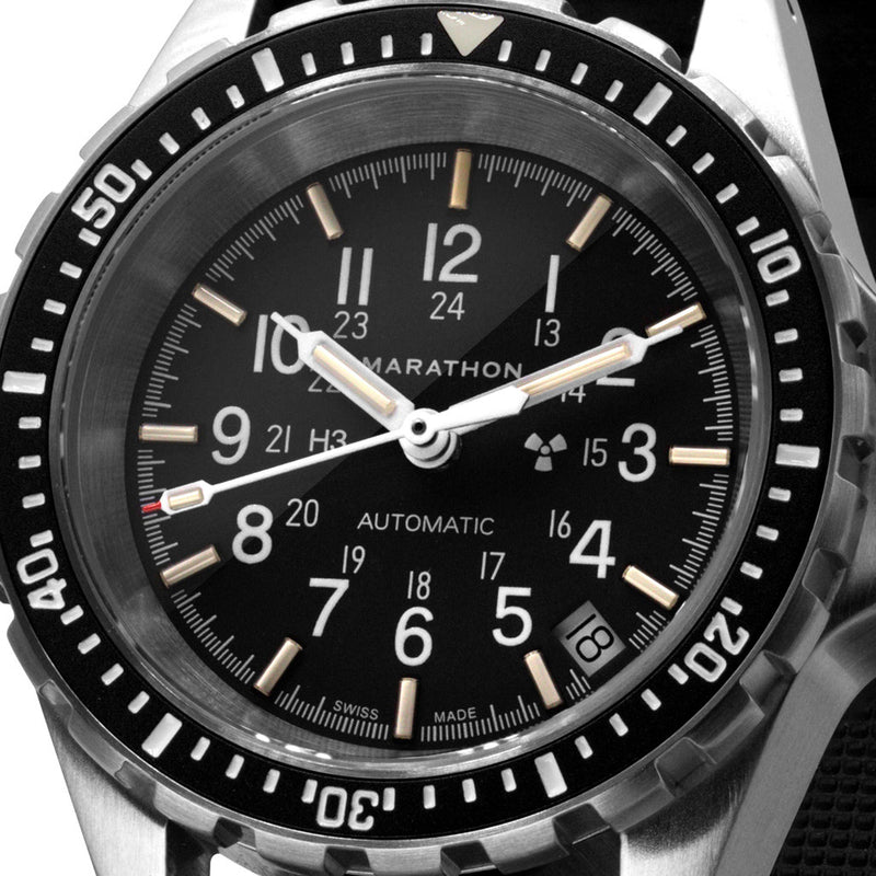 Marathon Swiss Made, (Medium) GSAR Automatic Military Divers Watch with Sapphire Crystal #WW194026 dial zoom