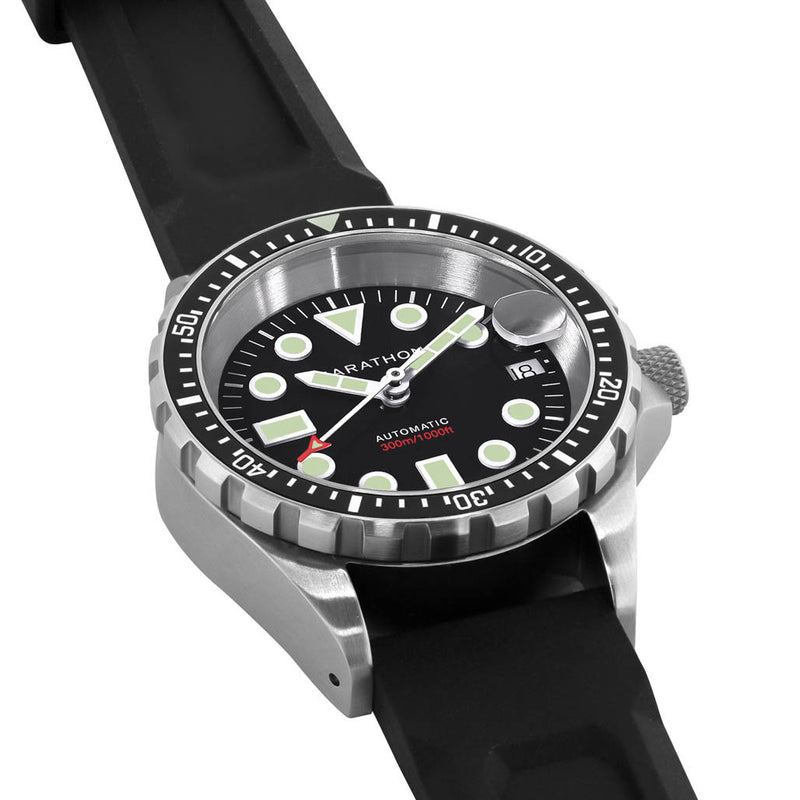 Marathon 36mm Automatic OSAR-D with Black Dial and Rubber Strap #WW194026SS-2030
