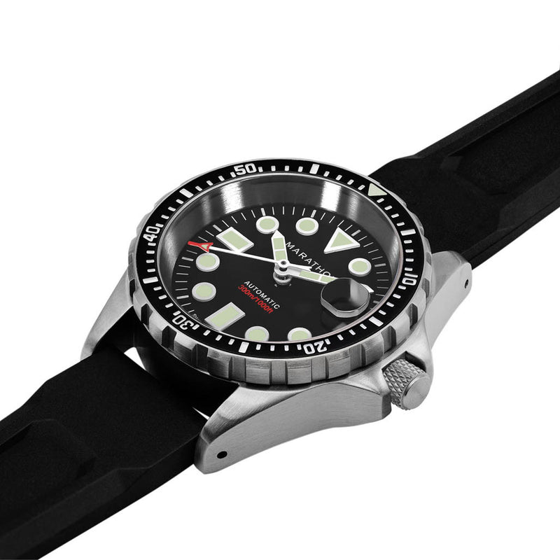 Marathon 36mm Automatic OSAR-D with Black Dial and Rubber Strap #WW194026SS-2030