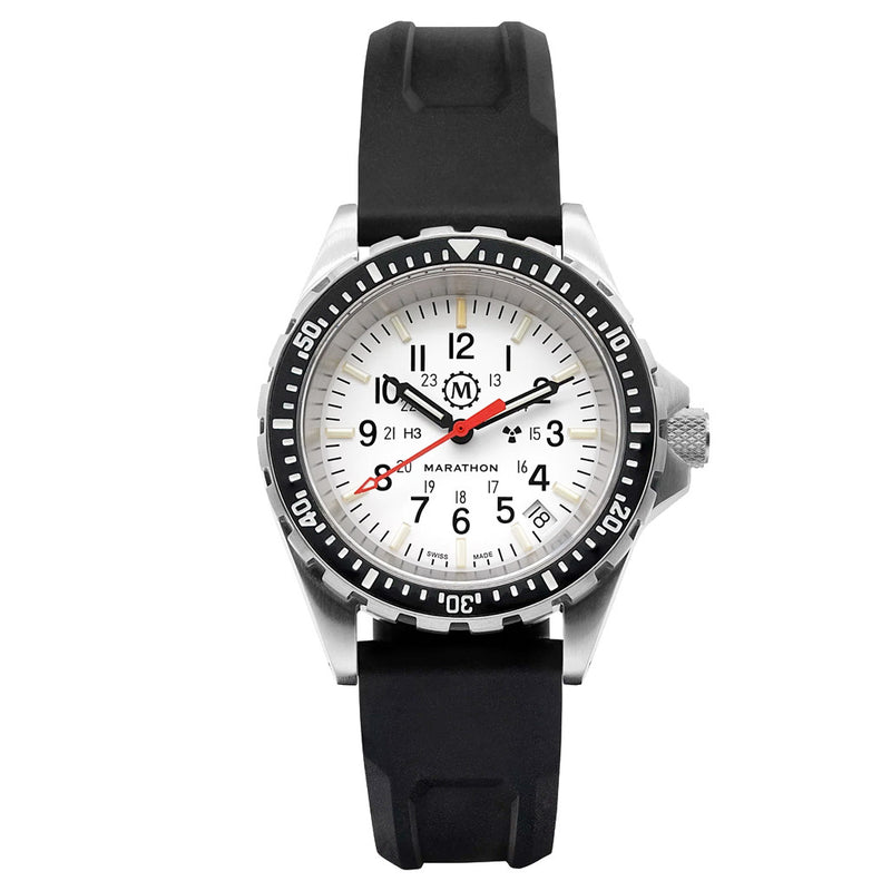 Marathon (Medium) Swiss Made, Arctic TSAR Quartz Military Divers Watch with Sapphire Crystal #WW194027-WD
