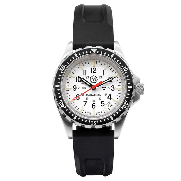 Marathon (Medium) Swiss Made, Arctic TSAR Quartz Military Divers Watch with Sapphire Crystal #WW194027-WD
