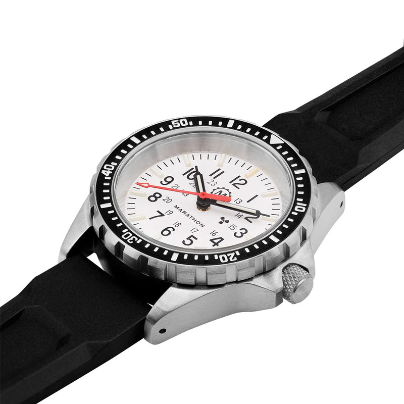 Marathon (Medium) Swiss Made, Arctic TSAR Quartz Military Divers Watch with Sapphire Crystal #WW194027-WD