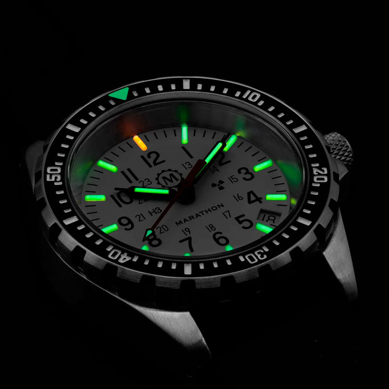 Marathon (Medium) Swiss Made, Arctic TSAR Quartz Military Divers Watch with Sapphire Crystal #WW194027-WD