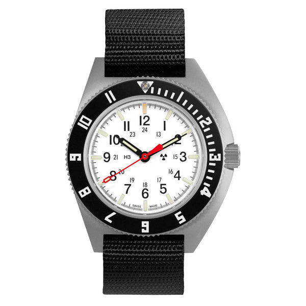 Marathon Swiss 41mm Automatic Arctic (No-Date) Navigator on Ballistic Nylon #WW194029SS-0501