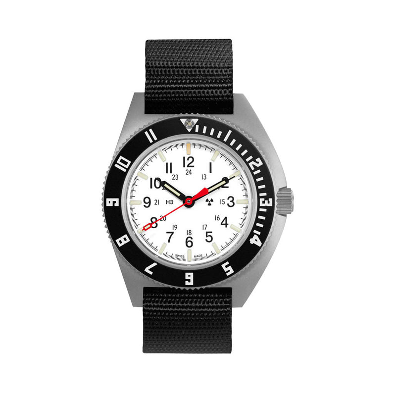 Marathon Swiss 41mm Automatic Arctic (No-Date) Navigator on Ballistic Nylon #WW194029SS-0501