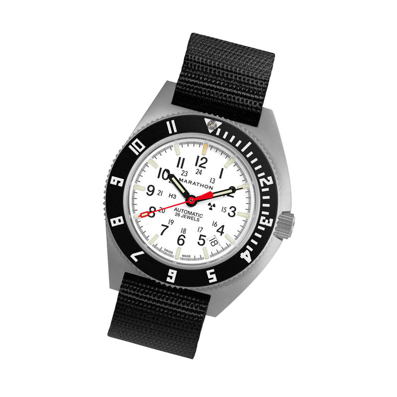 Marathon Swiss 41mm Automatic Arctic Navigator on Ballistic Nylon #WW194030SS-0501