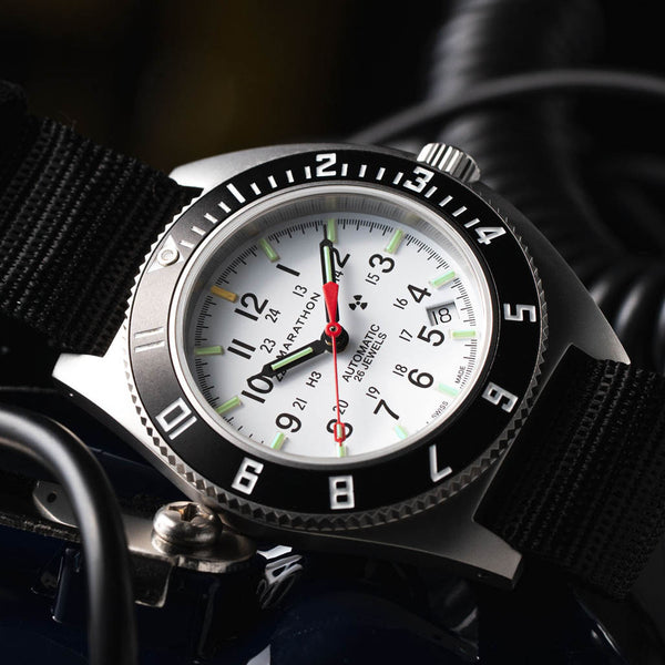 Marathon Swiss 41mm Automatic Arctic Navigator on Ballistic Nylon #WW194030SS-0501