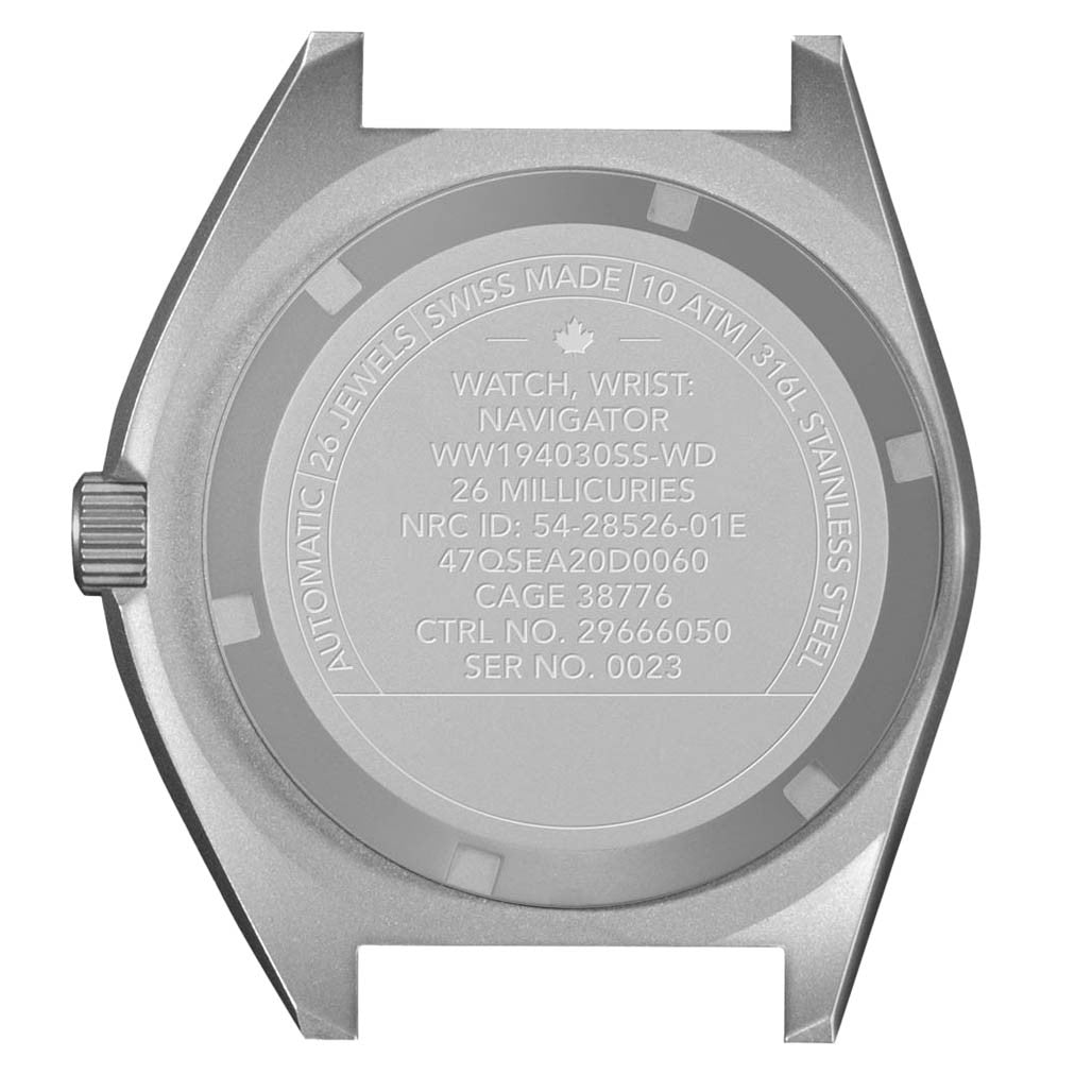 Marathon Swiss 41mm Automatic Arctic Navigator on Ballistic Nylon