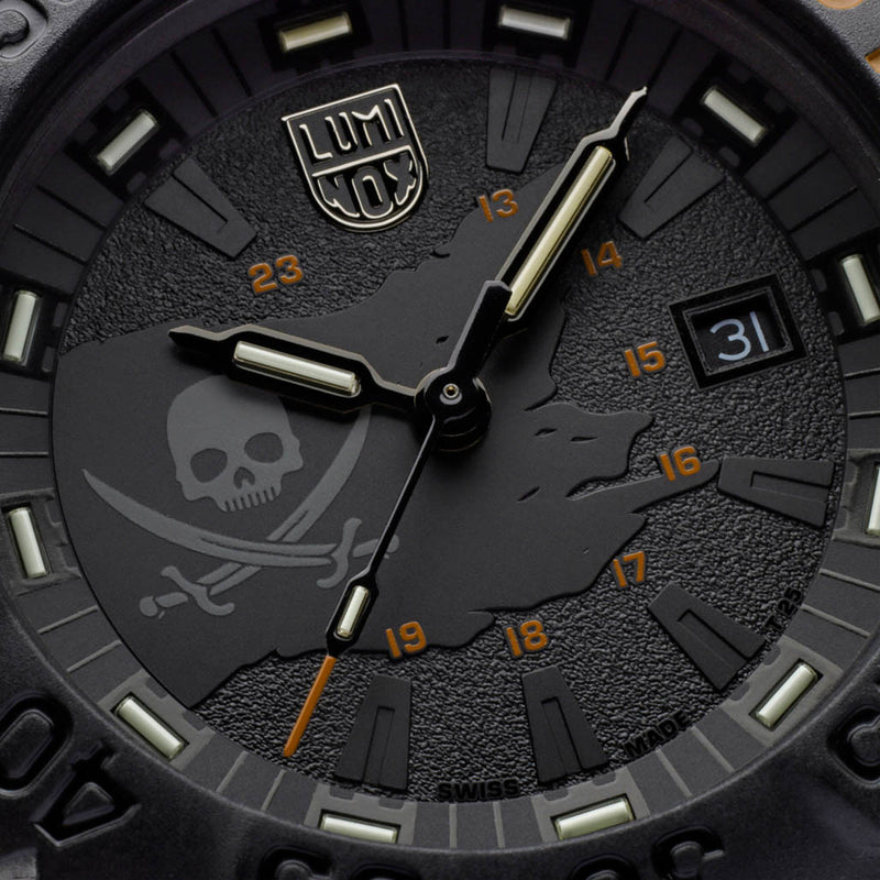 Luminox 44mm Navy SEAL 3050 Dive Watch Limited Edition Pirate Watch #XS.3051.PIR.LE