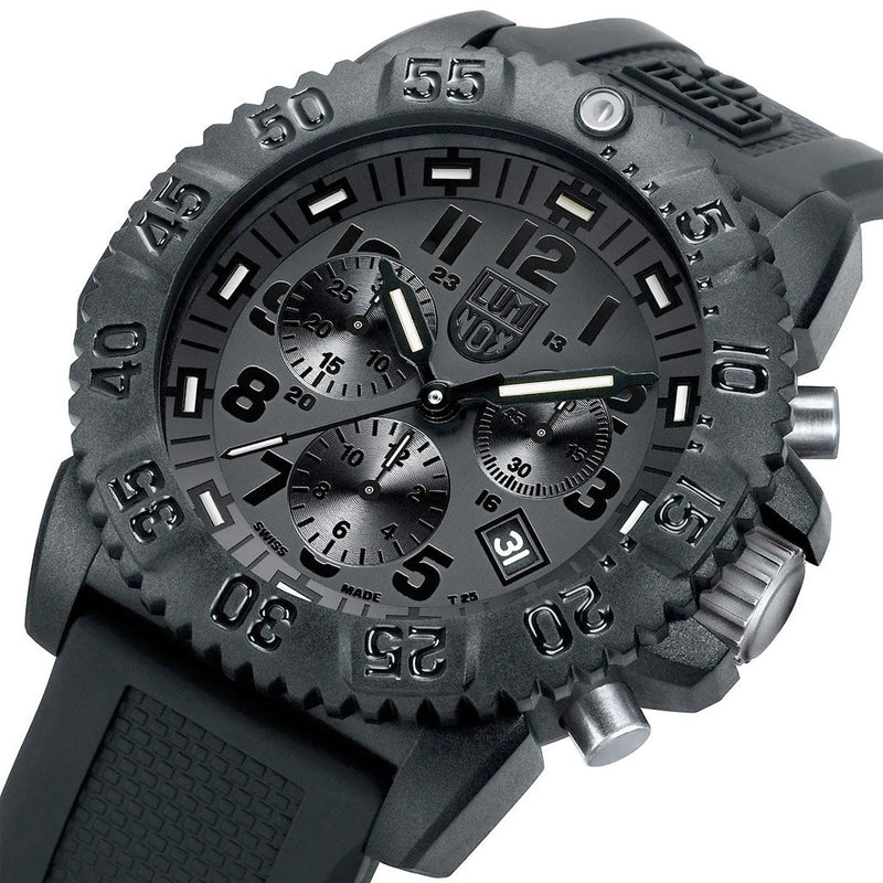 Luminox Navy SEAL Colormark Blackout Chronograph Tritium Watch #XS.3081.BO.F
