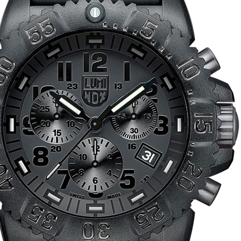 Luminox Navy SEAL Colormark Blackout Chronograph Tritium Watch #XS.3081.BO.F