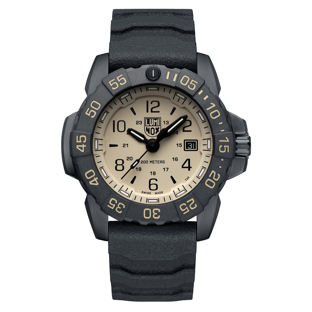 LUMINOX 防水ナイロンバンド時計 ベージュ Luminox Navy SEAL Foundation 3250 Watch Tritium Dive Watch #XS