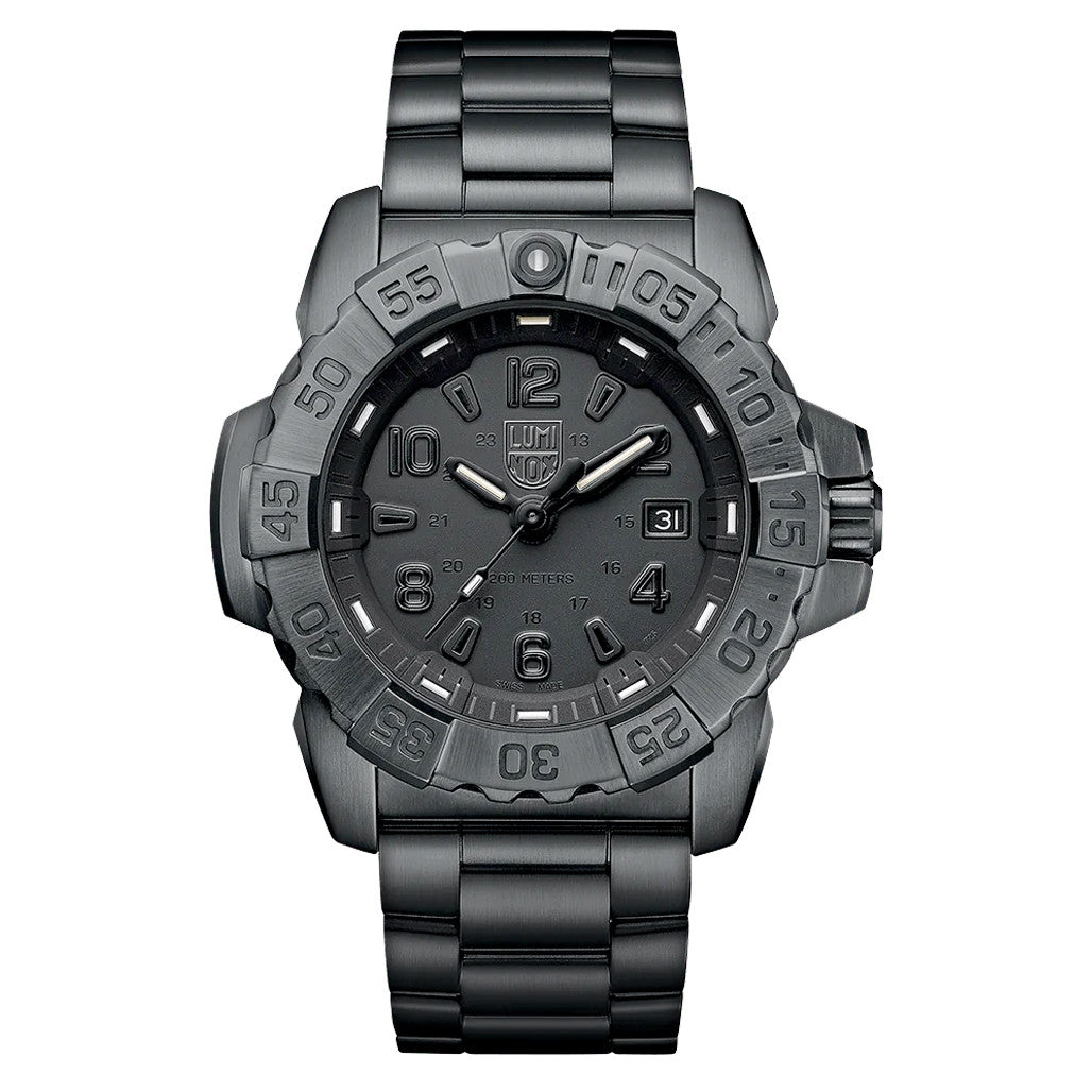 Luminox Navy SEAL Steel Blackout Tritium Dive Watch #XS.3252.BO.L