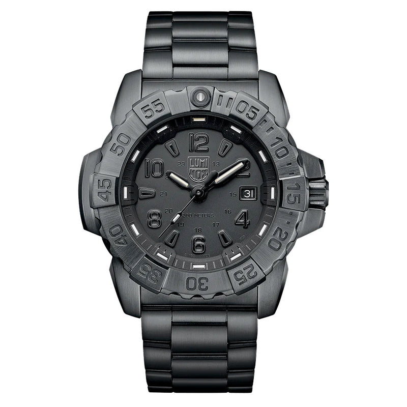 Luminox Navy SEAL Steel Blackout Tritium Dive Watch #XS.3252.BO.L
