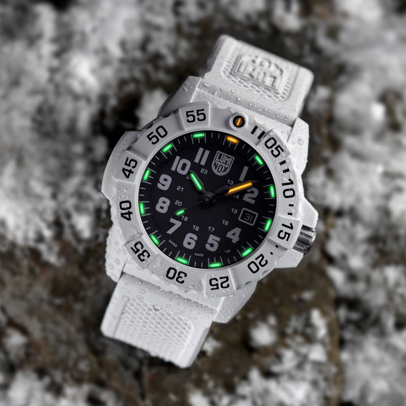 Luminox Navy SEAL Arctic White Black Dial Military Watch #XS.3507.WB