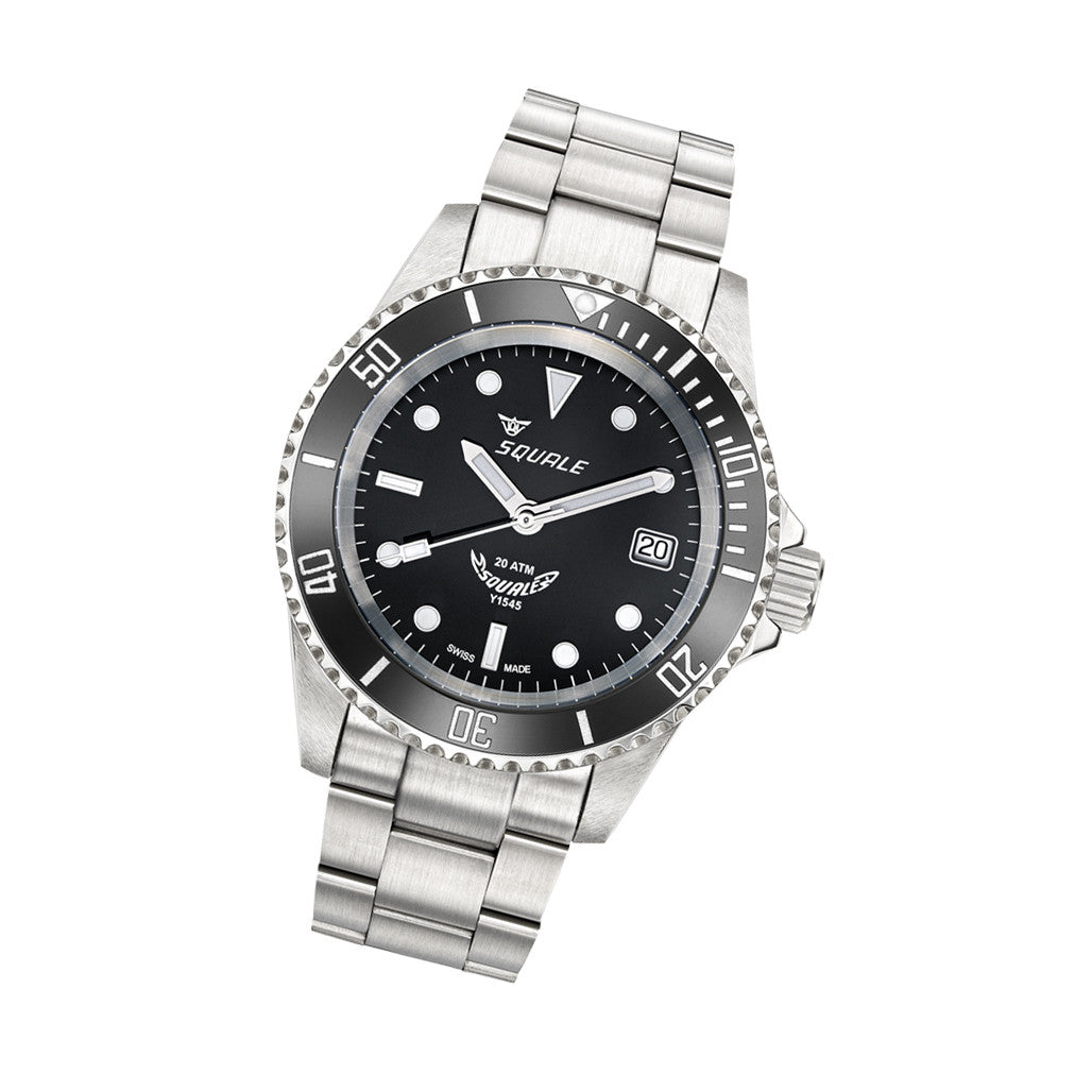 Squale Swiss Automatic Dive watch with Black Dial #Y1545SILVE.AC