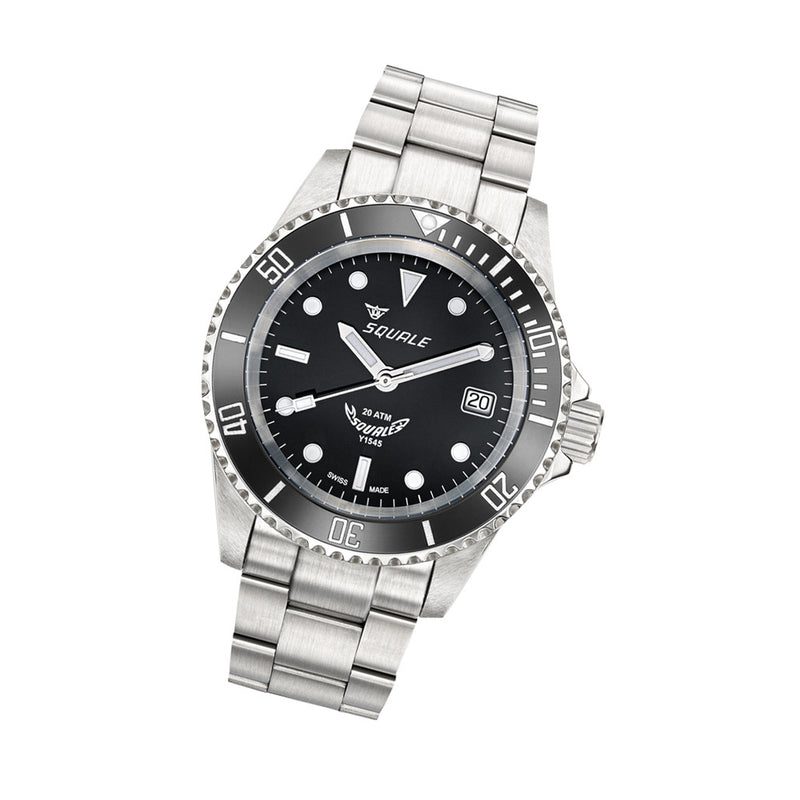 Squale Swiss Automatic Dive watch with Black Dial #Y1545SILVE.AC