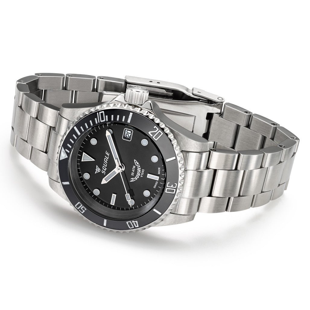 Squale Swiss Automatic Dive watch with Black Dial #Y1545SILVE.AC