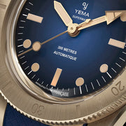 Yema 39mm Superman Bronze CMM.10 Blue Limited Edition on FKM Strap #YEMA-01