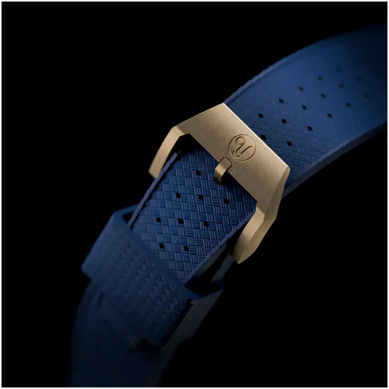 Yema 39mm Superman Bronze CMM.10 Blue Limited Edition on FKM Strap #YEMA-01