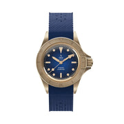 Yema 39mm Superman Bronze CMM.10 Blue Limited Edition on FKM Strap #YEMA-01