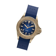 Yema 39mm Superman Bronze CMM.10 Blue Limited Edition on FKM Strap #YEMA-01