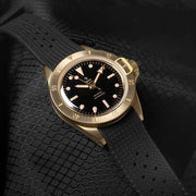 Yema 39mm Superman Bronze CMM.10 Black Limited Edition on FKM Strap #YEMA-02
