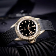 Yema 39mm Superman Bronze CMM.10 Black Limited Edition on FKM Strap #YEMA-02
