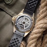 Yema 39mm Superman Bronze CMM.10 Black Limited Edition on FKM Strap #YEMA-02