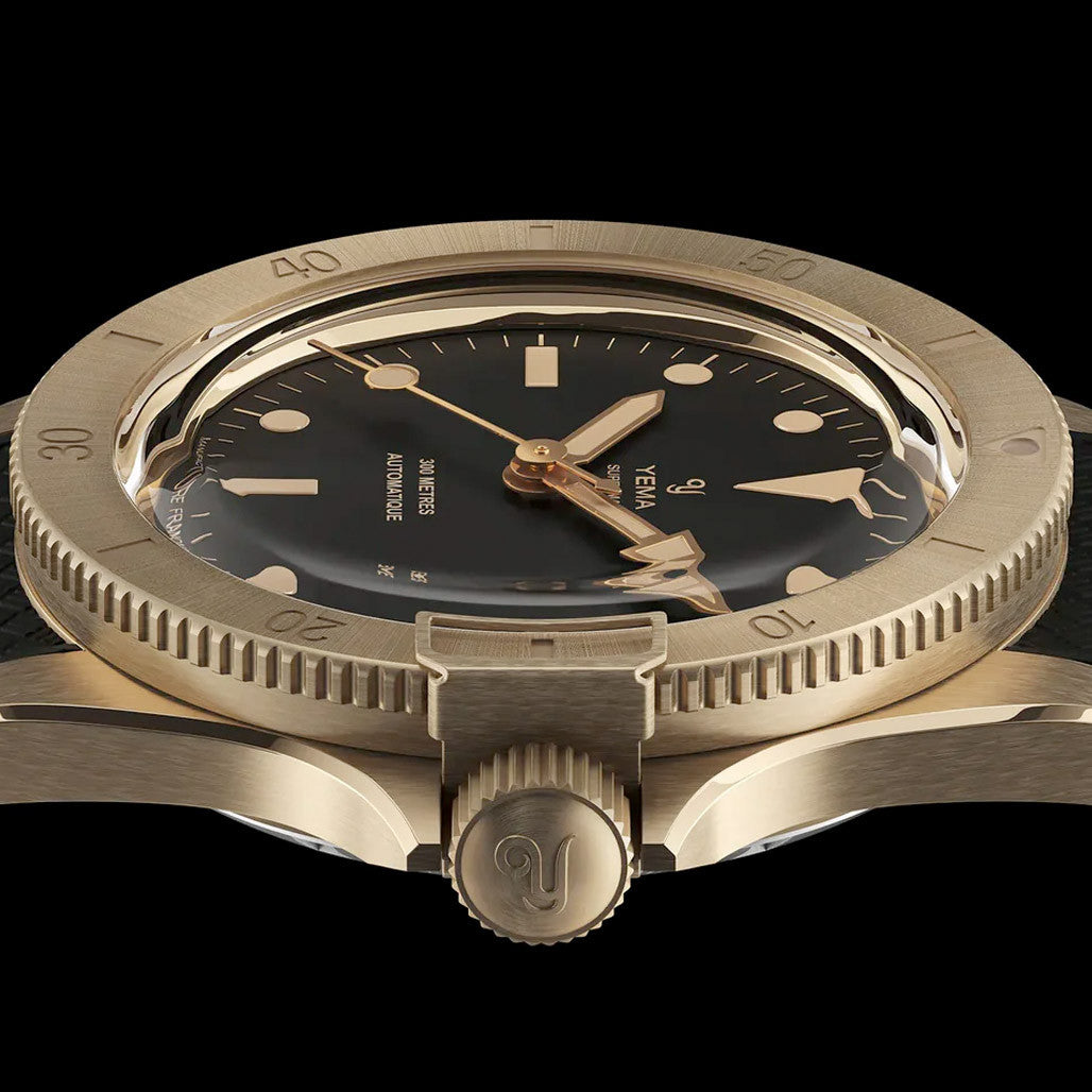 Yema 39mm Superman Bronze CMM.10 Black Limited Edition on FKM
