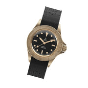 Yema 39mm Superman Bronze CMM.10 Black Limited Edition on FKM Strap #YEMA-02