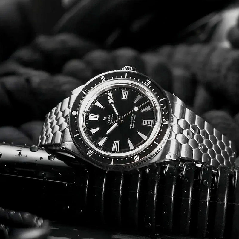 Yema Skin Diver CMM.20 with Black Dial on Bracelet #YEMA-03