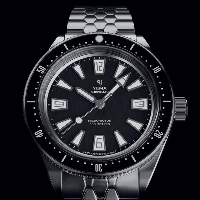 Yema Skin Diver CMM.20 with Black Dial on Bracelet #YEMA-03