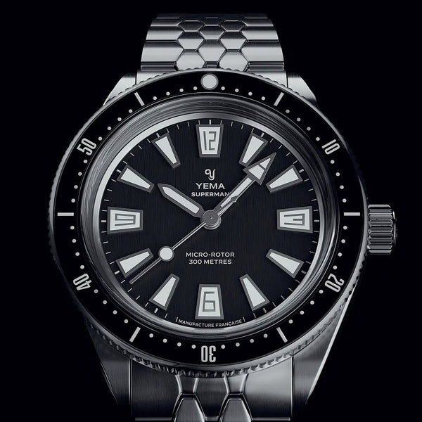 Yema Skin Diver CMM.20 with Black Dial on Bracelet #YEMA-03