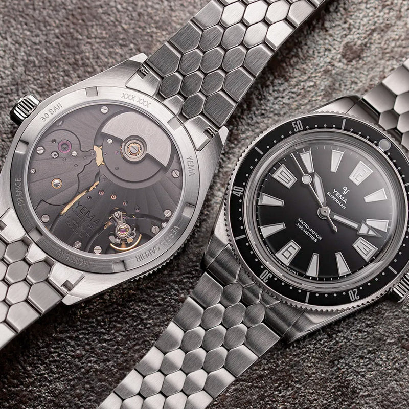 Yema Skin Diver CMM.20 with Black Dial on Bracelet #YEMA-03
