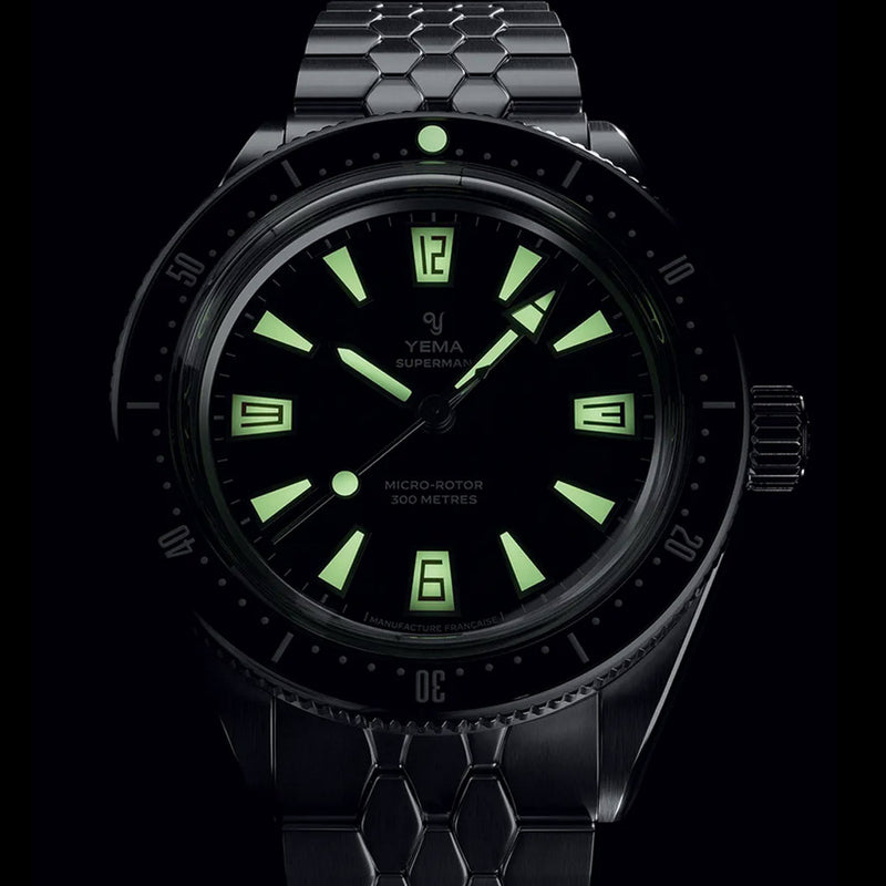 Yema Skin Diver CMM.20 with Black Dial on Bracelet #YEMA-03