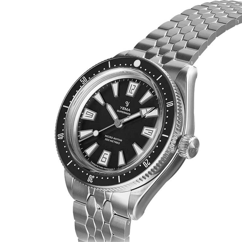 Yema Skin Diver CMM.20 with Black Dial on Bracelet #YEMA-03