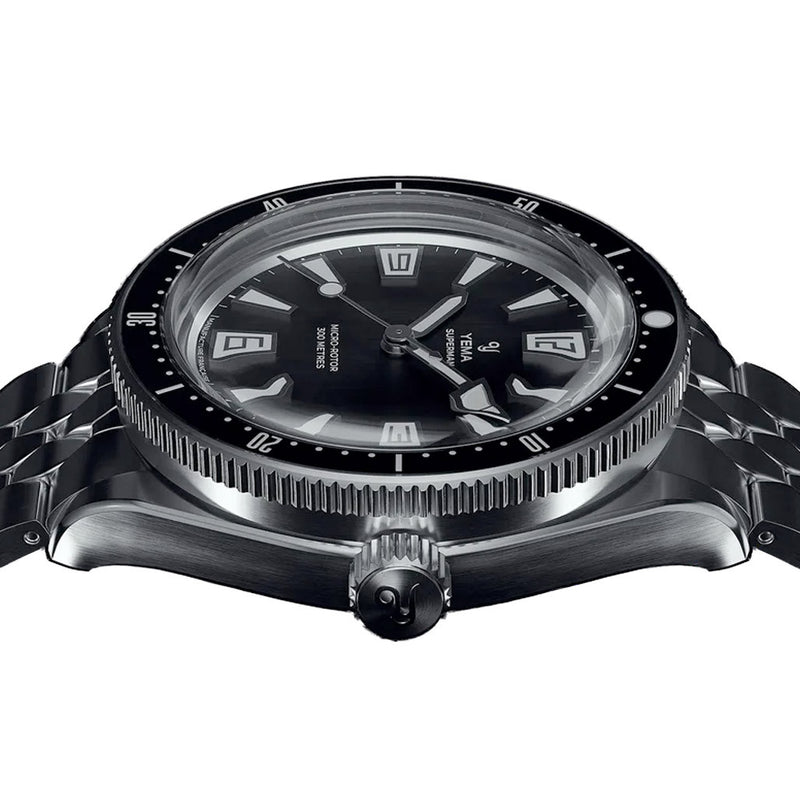 Yema Skin Diver CMM.20 with Black Dial on Bracelet #YEMA-03